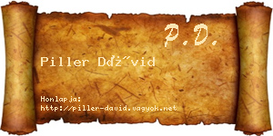 Piller Dávid névjegykártya